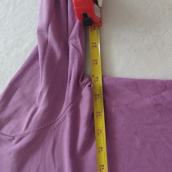 C'est city orchid purple cardigan minimal gold buttons large - Picture 7 of 12